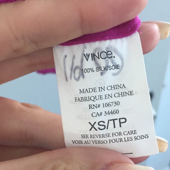 Vince 100% silk blouse XS - Picture 3 of 5